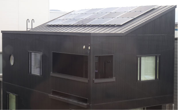 太陽光発電を設置した家